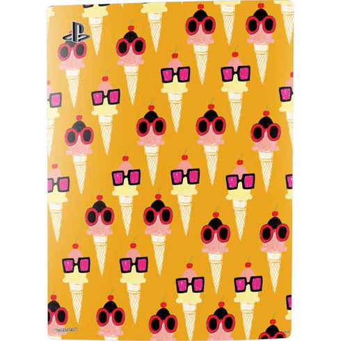 Bouffants and Broken Hearts Ice Cream with Shades PS5 Digital Edition Console Skin